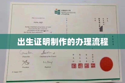 汉阳出生证明制作的办理流程