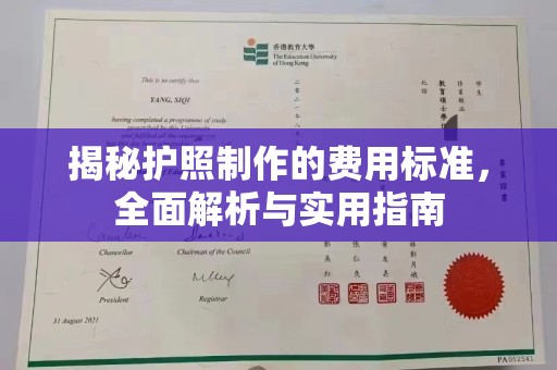 汉阳揭秘护照制作的费用标准，全面解析与实用指南