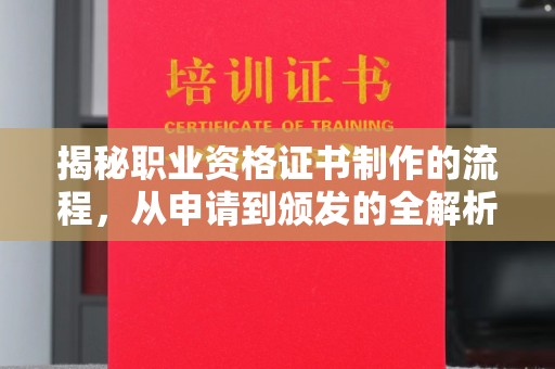汉阳揭秘职业资格证书制作的流程，从申请到颁发的全解析