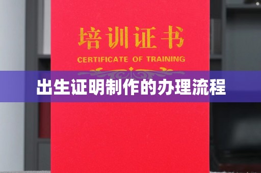 汉阳出生证明制作的办理流程