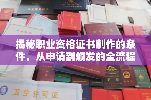 汉阳揭秘职业资格证书制作的条件，从申请到颁发的全流程解析