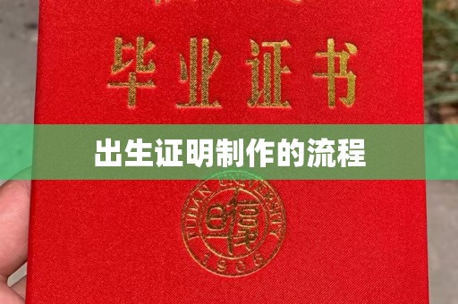 汉阳出生证明制作的流程
